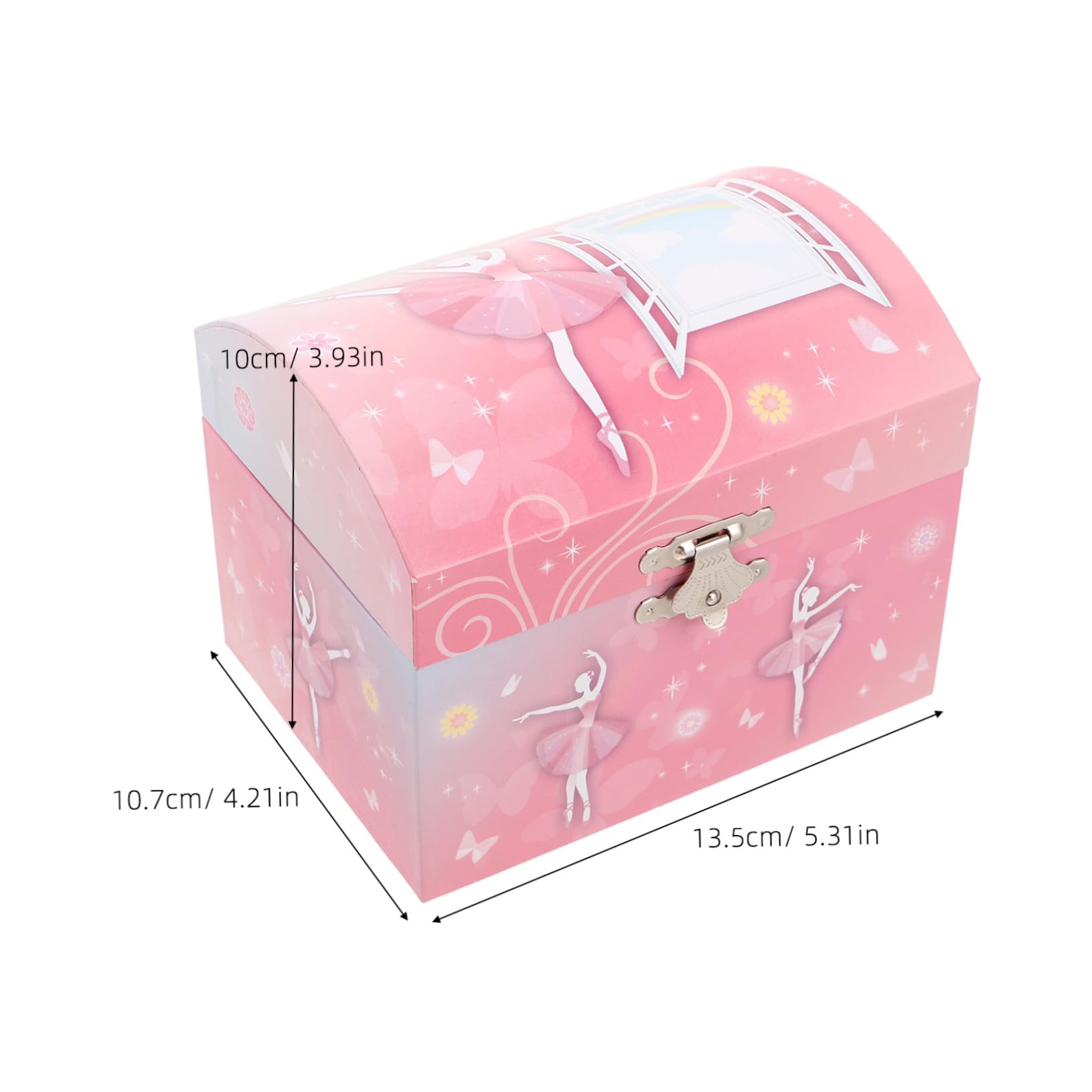 Ciieeo Caja de Musica de Ballet Joyero Musical con Bailarina Organizador de Joyas para Niña Obsequio de Cumpleaños Color