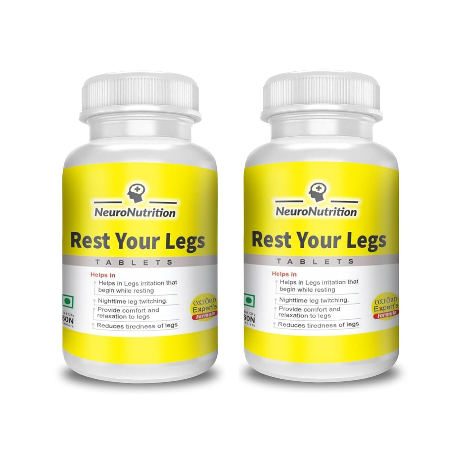 Sponsored Ad - Neuro Nutrition RestYourLegs Tablets for Restless Fatigue, Throbbing, Calm LegsCramps, Pack of 2