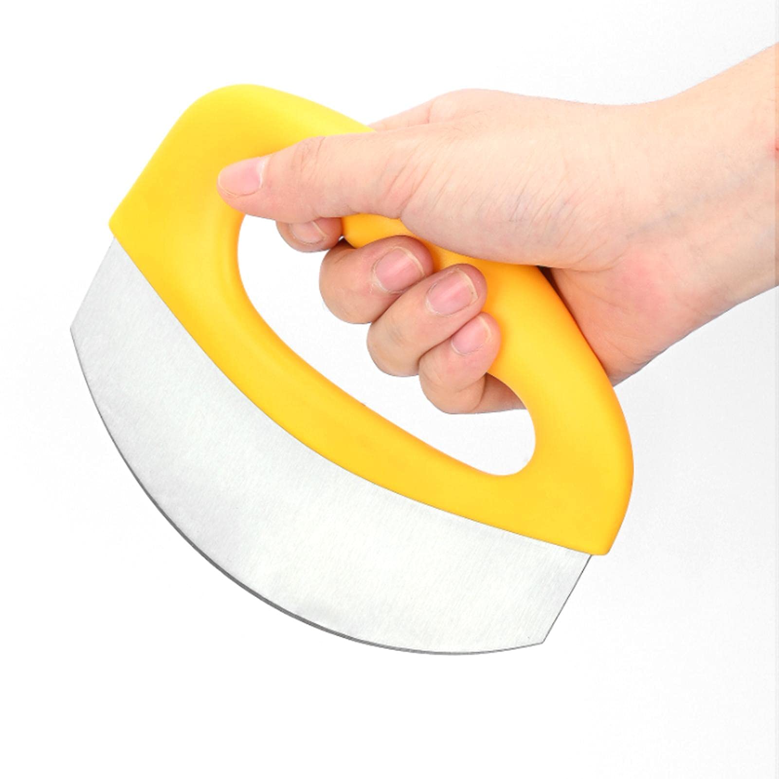 Pizza Cutter Rocker - Stainless Steel Pizza Cutter Rocker Blade, Sharp Pizza Slicer With Protective Cover, 6 Inch Cute Rocker Pizza Cutter Chopper Clean Cut, Kitchen Aid Slicer For Bread Cheese Baodan