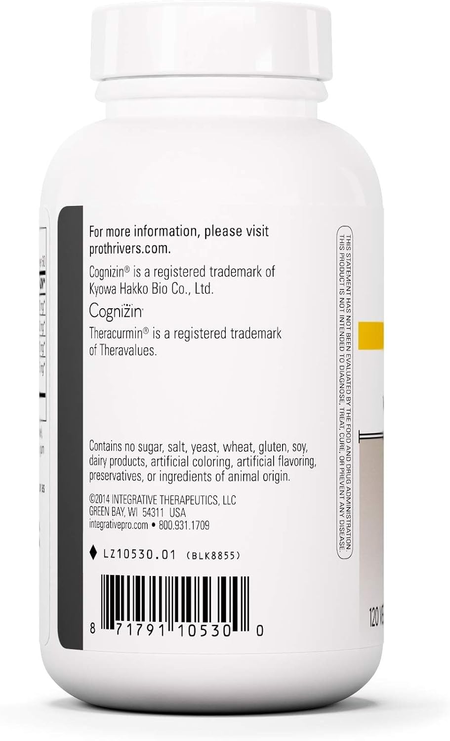Integrative Therapeutics ProThrivers Wellness Brain - Brain Health Support Supplement for Adult* - Includes Lion’s Mane Mushroom - Vegan, Gluten-Free & Dairy-Free - 120 Capsules (60 Servings) - Image 3