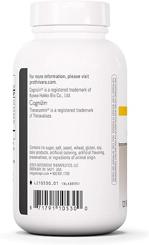 Miniatura 3 de Integrative Therapeutics ProThrivers Wellness Brain - Apoyo cerebral con citicolina, extracto de curcumina y melena de león* - Suplemento vegano,