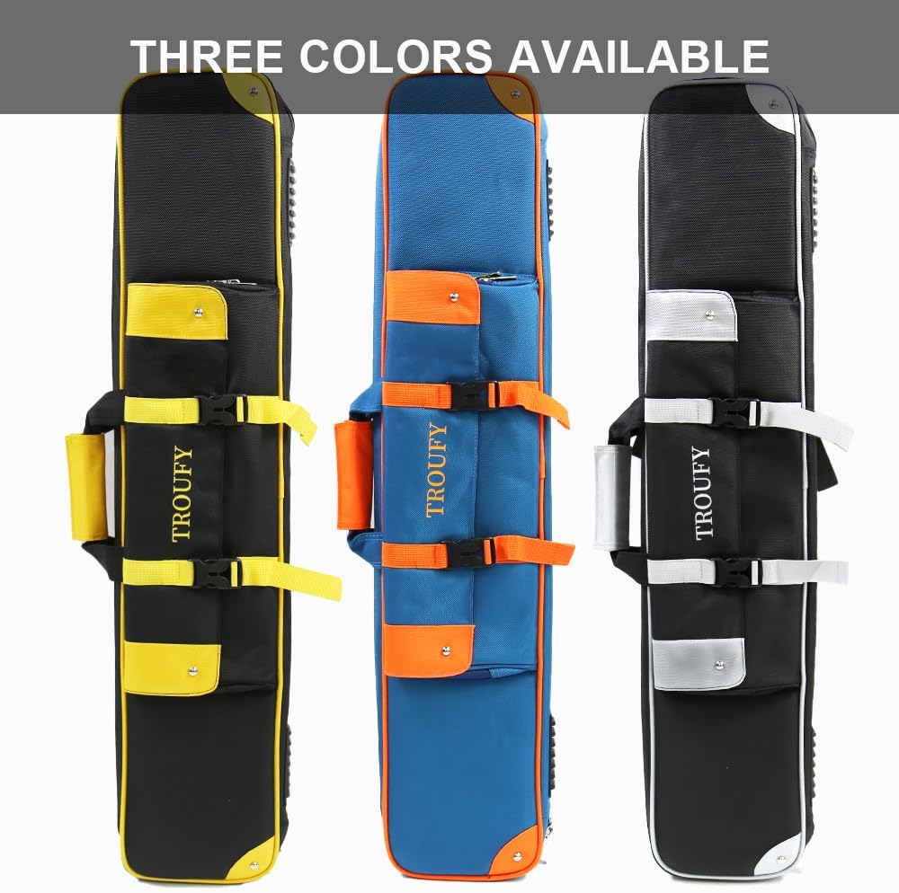 Pool Cue Case – Durable 4x4 & 4x5 Billiard Pool Cue Stick Carrying Case with Large Storage Space, Waterproof Billiards Accessories