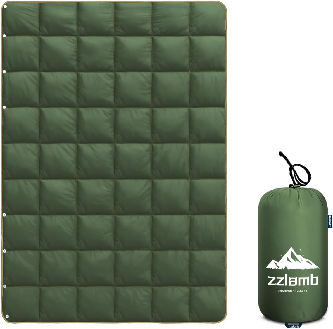 zzlamb Camping Blanket, Compact Lightweight Soft Puffy Blanket Water-Repellent, Packable Warm Quilt Down Alternative Picnic Hiking Backpacking Beach Travel RV Airplane Couch Car - Image 2