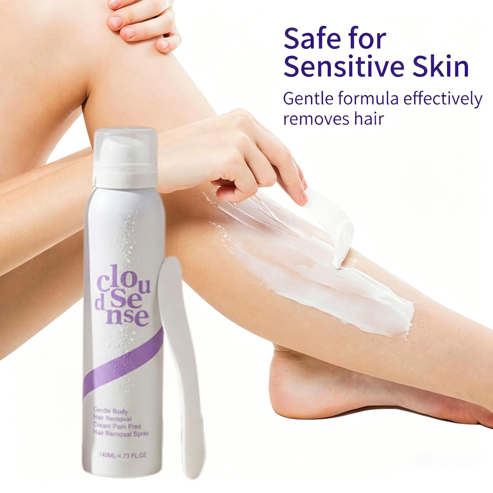 Cloud Sense Pain-Free Hair Removal Spray for Sensitive Skin, Cloud Sense Smooth Hair Removal Spray,Suitable for Every Skin Type and Corner Women and Men (1pc) — view 6