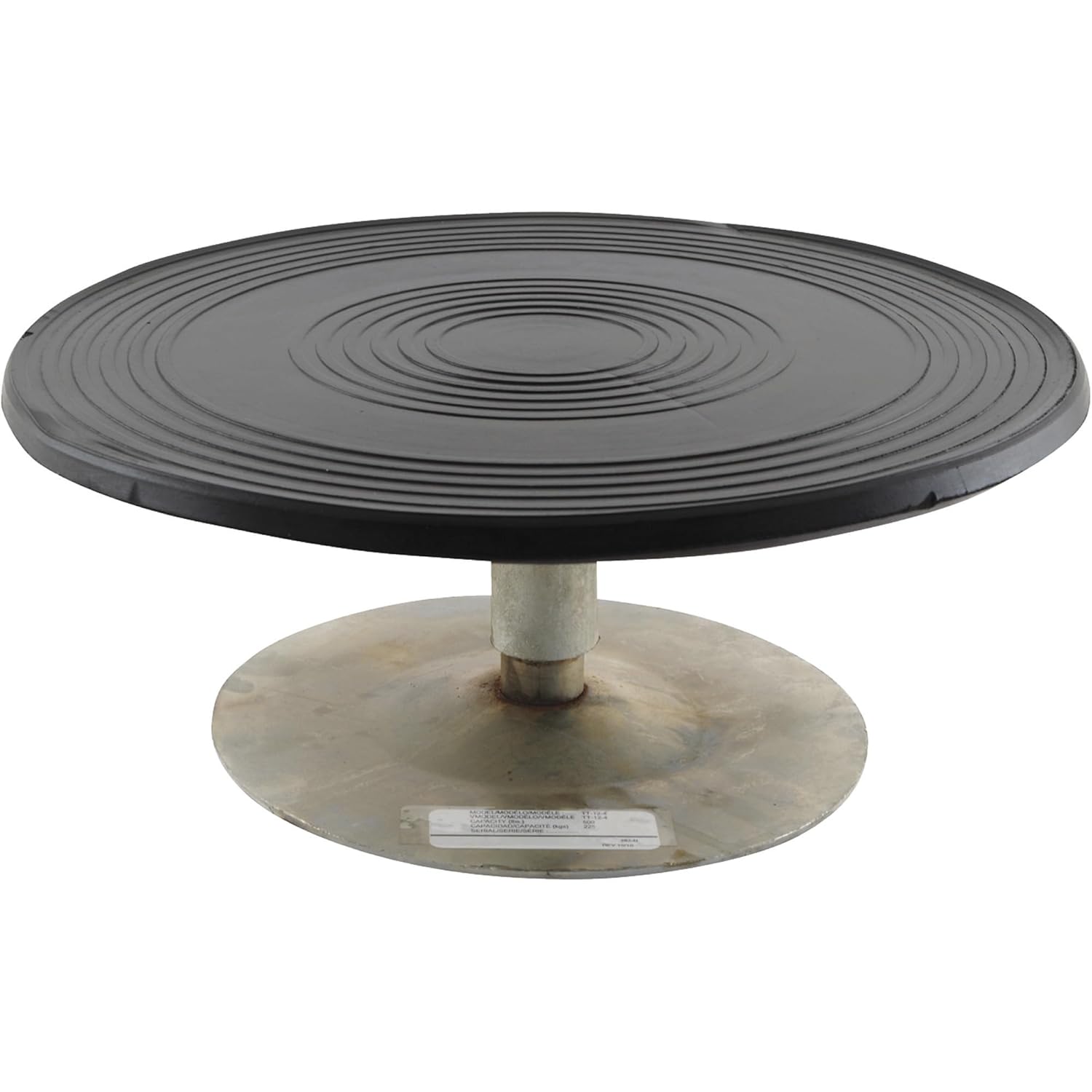 Vestil TT-12-4 Heavy Duty Manual Turntable, 500 lbs Capacity, 3-15/16" Height, 12" Diameter