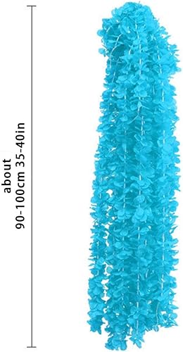 Miniatura 3 de Plantas falsas para exteriores e interiores, 20 unidades, flores artificiales de seda violeta, cuerda de orquídea del océano, cuerda de hortensias,