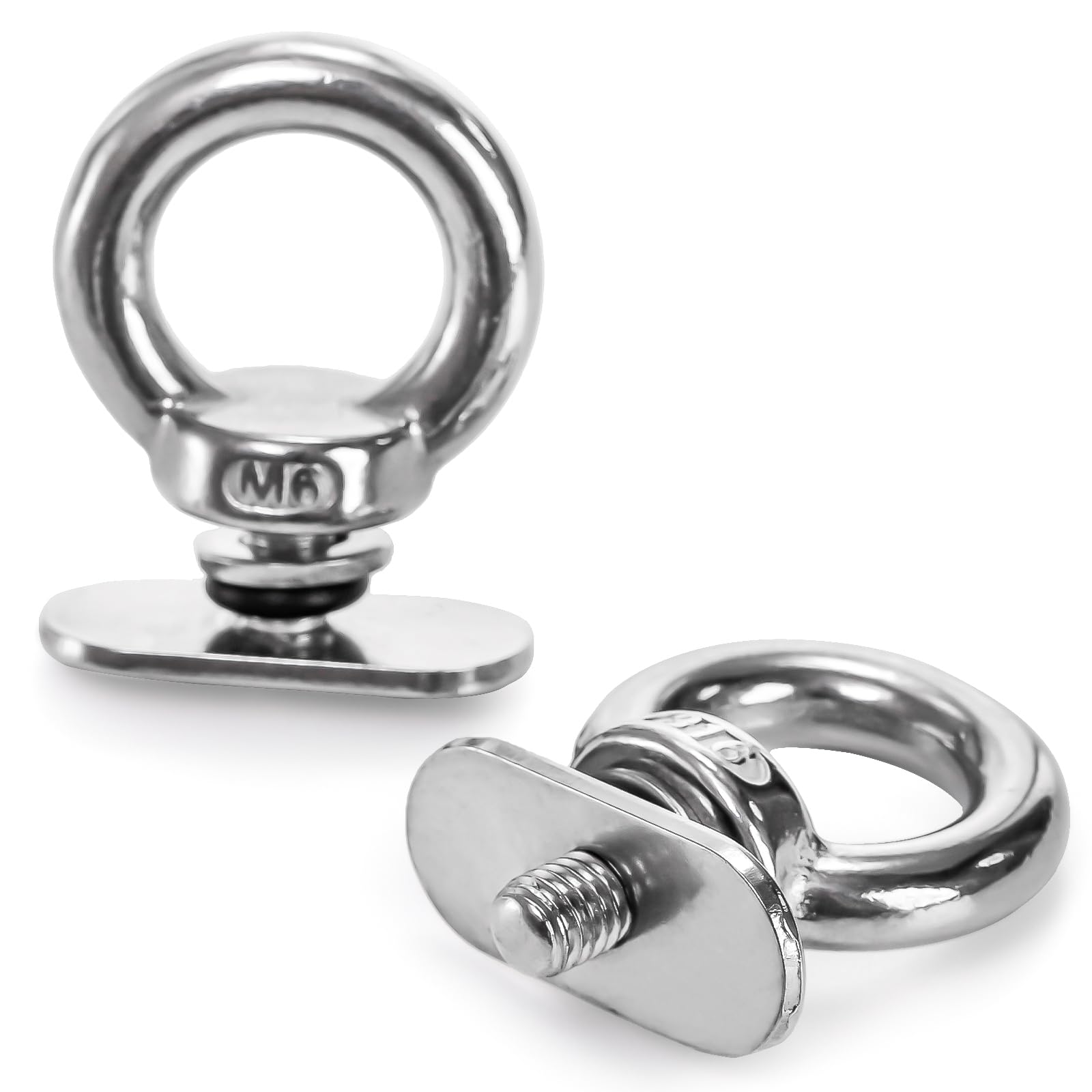 Morobor Track Mount Tie Down Eyelets (4-Pack) - 304 Stainless Steel Kayak & Boat Rail Accessories
