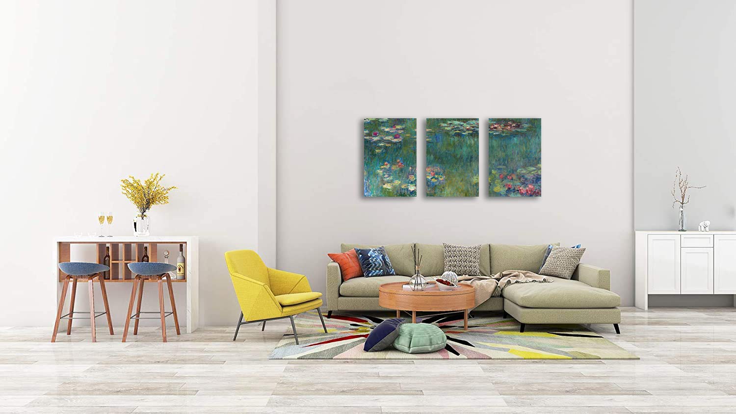 Amazon.co.jp: 絵画 モネ 睡蓮 絵画 インテリア 額付き 風景画
