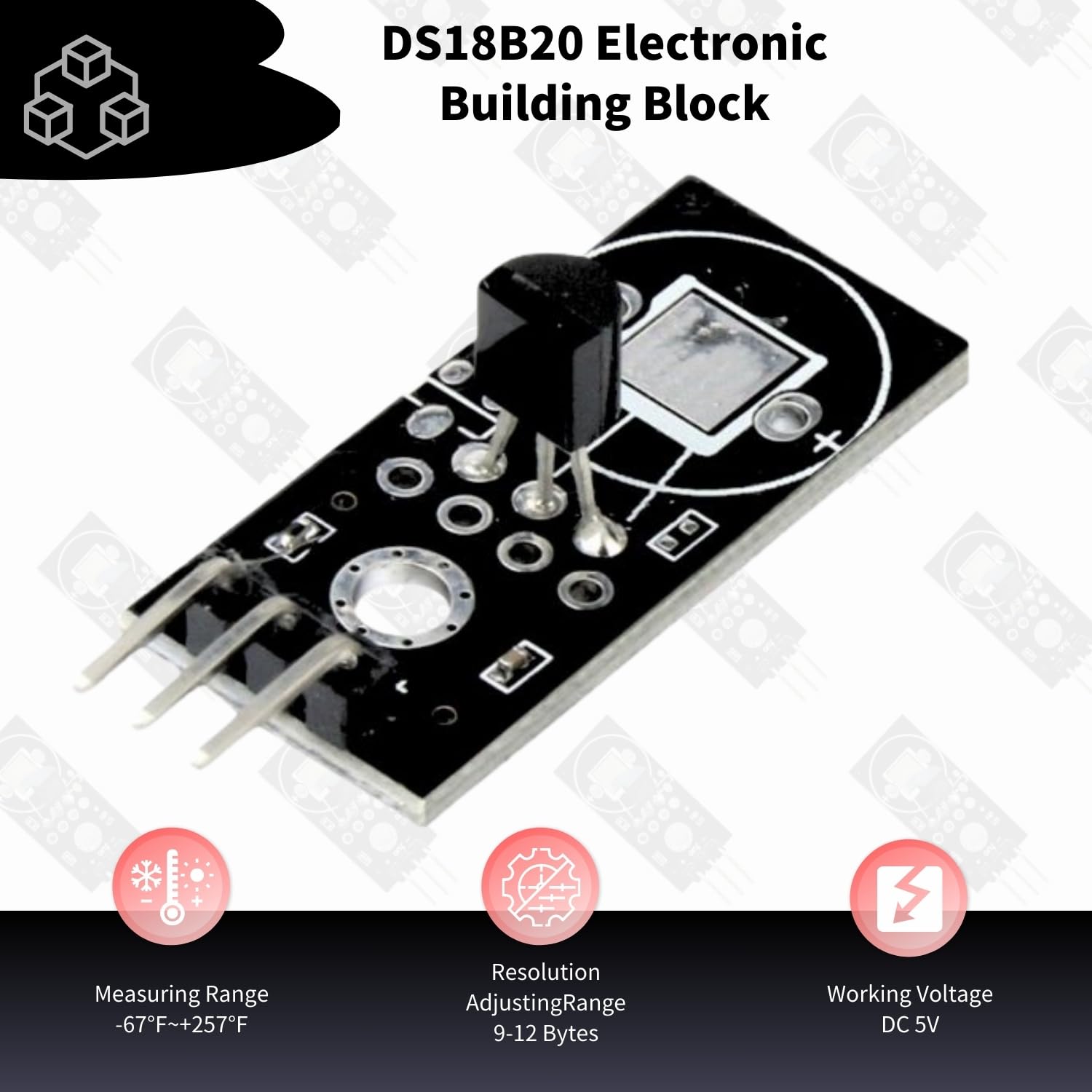 Snapklik.com : 2Pcs DS18B20 18B20 Temperature Sensor Module Stm32 ...