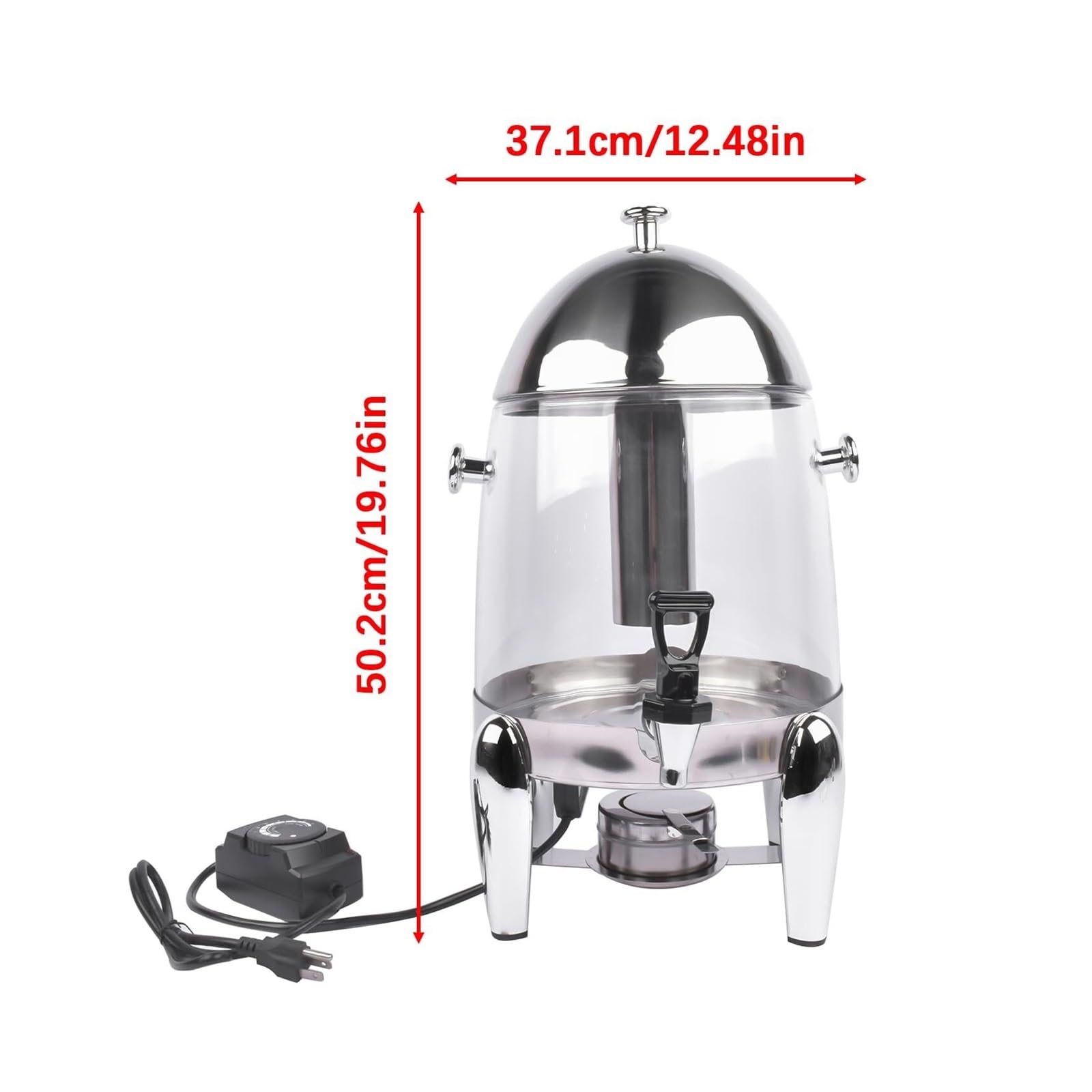 Distributore di Bevande for Piatti di Bevande Calde e Fredde | Distributore di bevande calde Distributori di bevande in acciaio inox for feste(Clear)