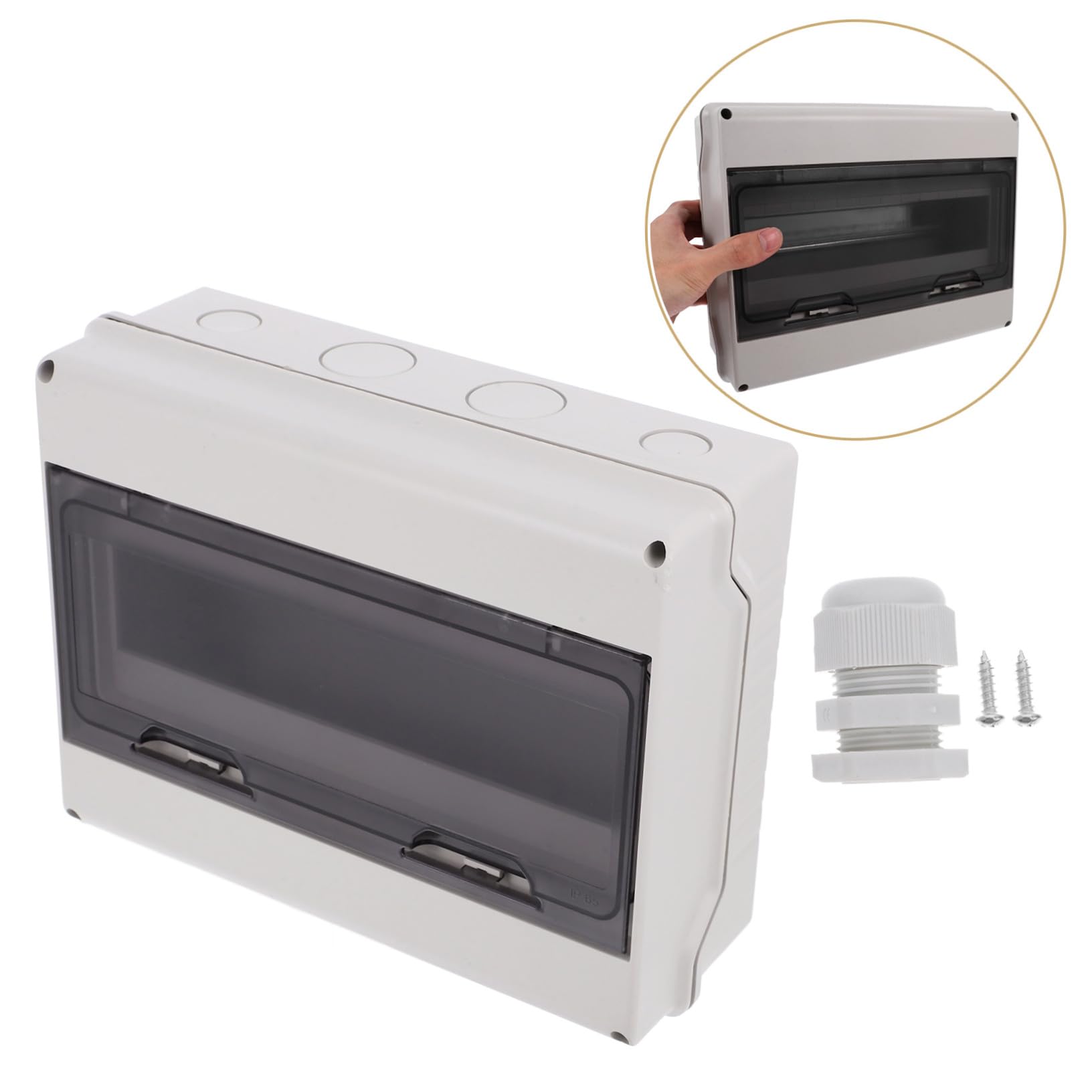 Wasserdichte Außenanschlussdose Verteilerbox mit Transparentem Klappdeckel Din Norm Elektrische Verteilerbox für Haus Wohnmobil Solarinstallationen Wetterfeste Stromverteilerbox