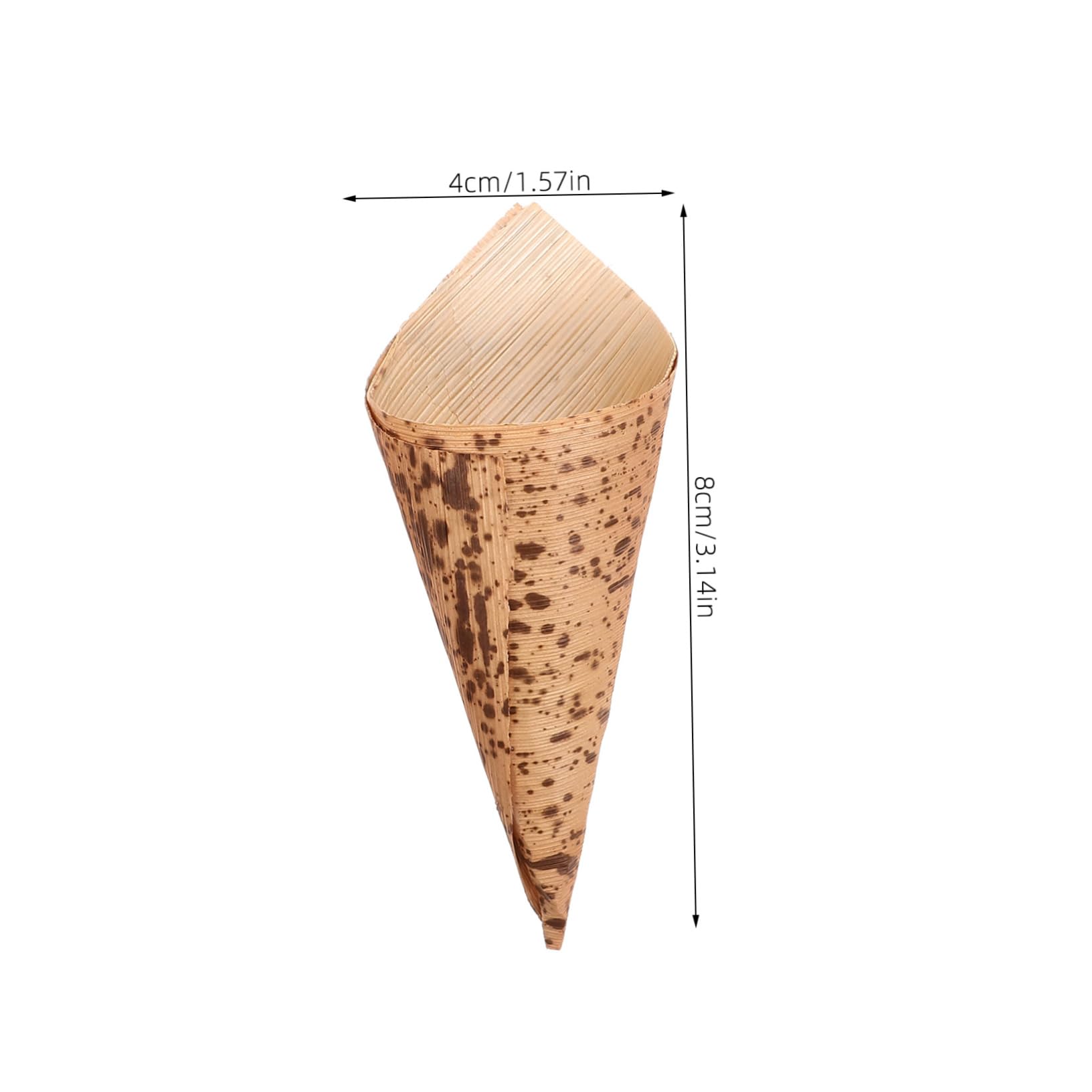 GREENADSCAPE 50pcs Disposable Cone Cups for Appetizers Ice and Fruit Salads Shell Design for Weddings Parties and Picnics