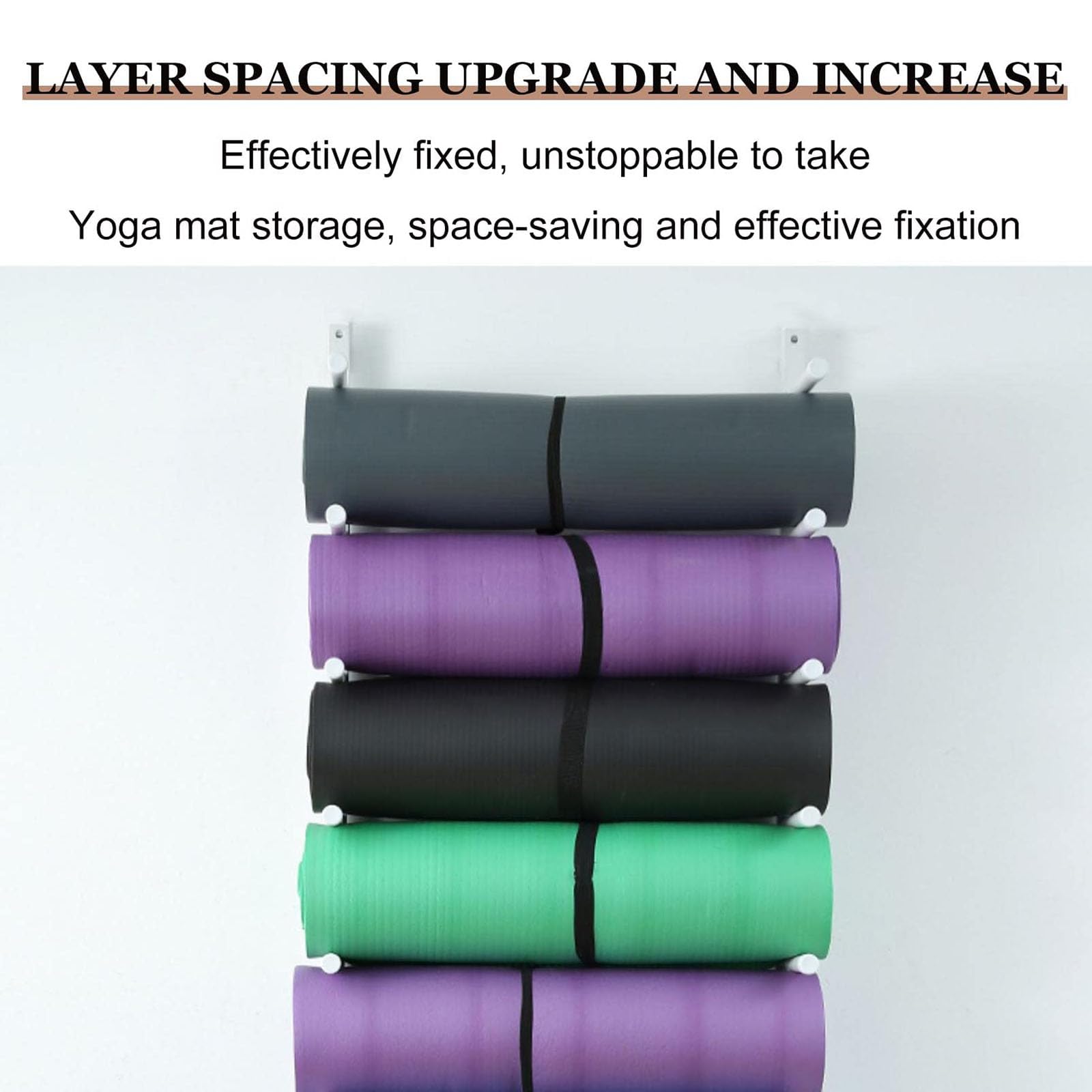 Organizador de pared para colchoneta de ejercicios, monopatín, tabla de