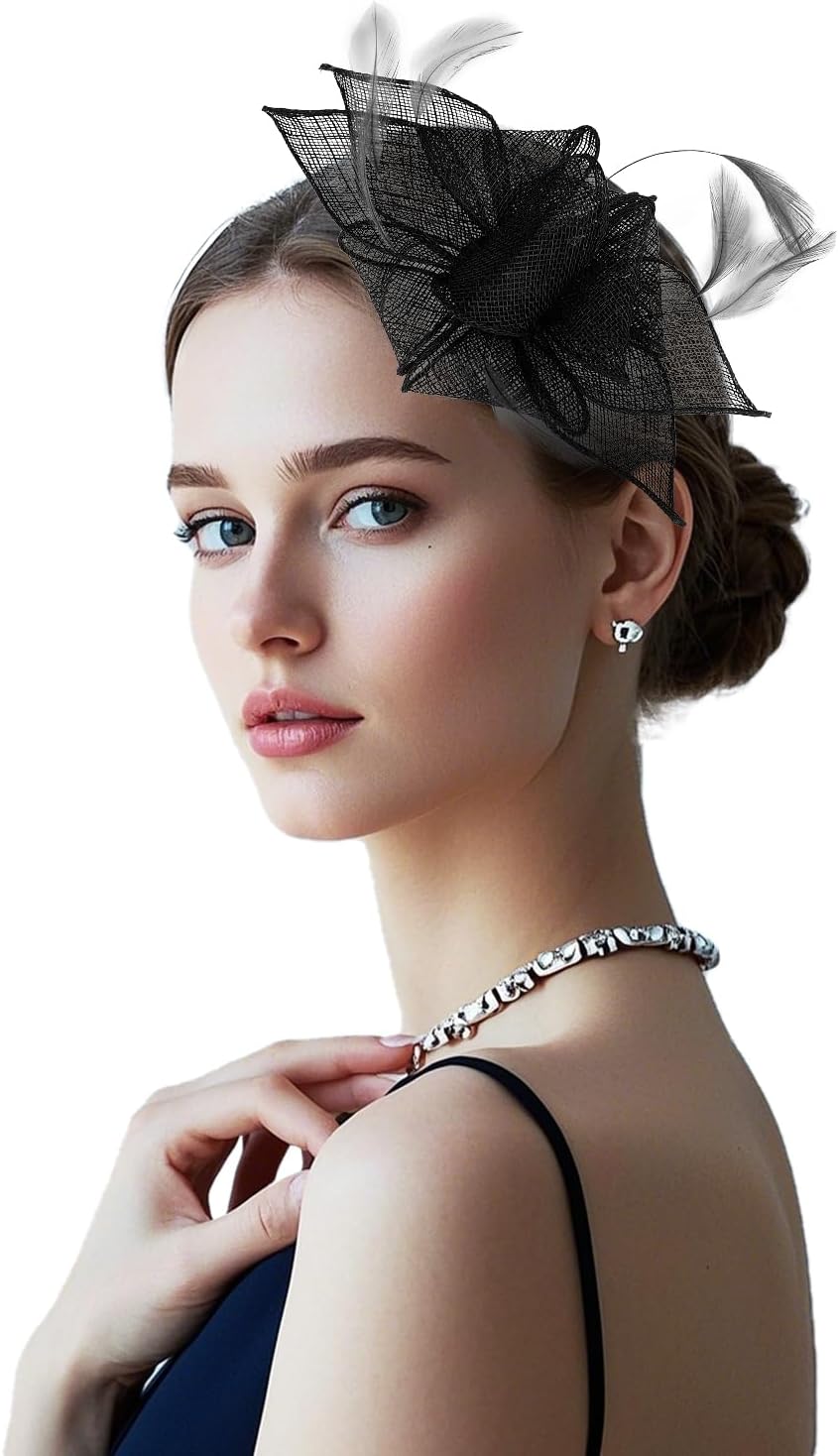 Fascinators Hats for Women Tea Party Hat with Feather Fascinator Hat Headband Derby Hats for Women Girls Tea Party - Image 3