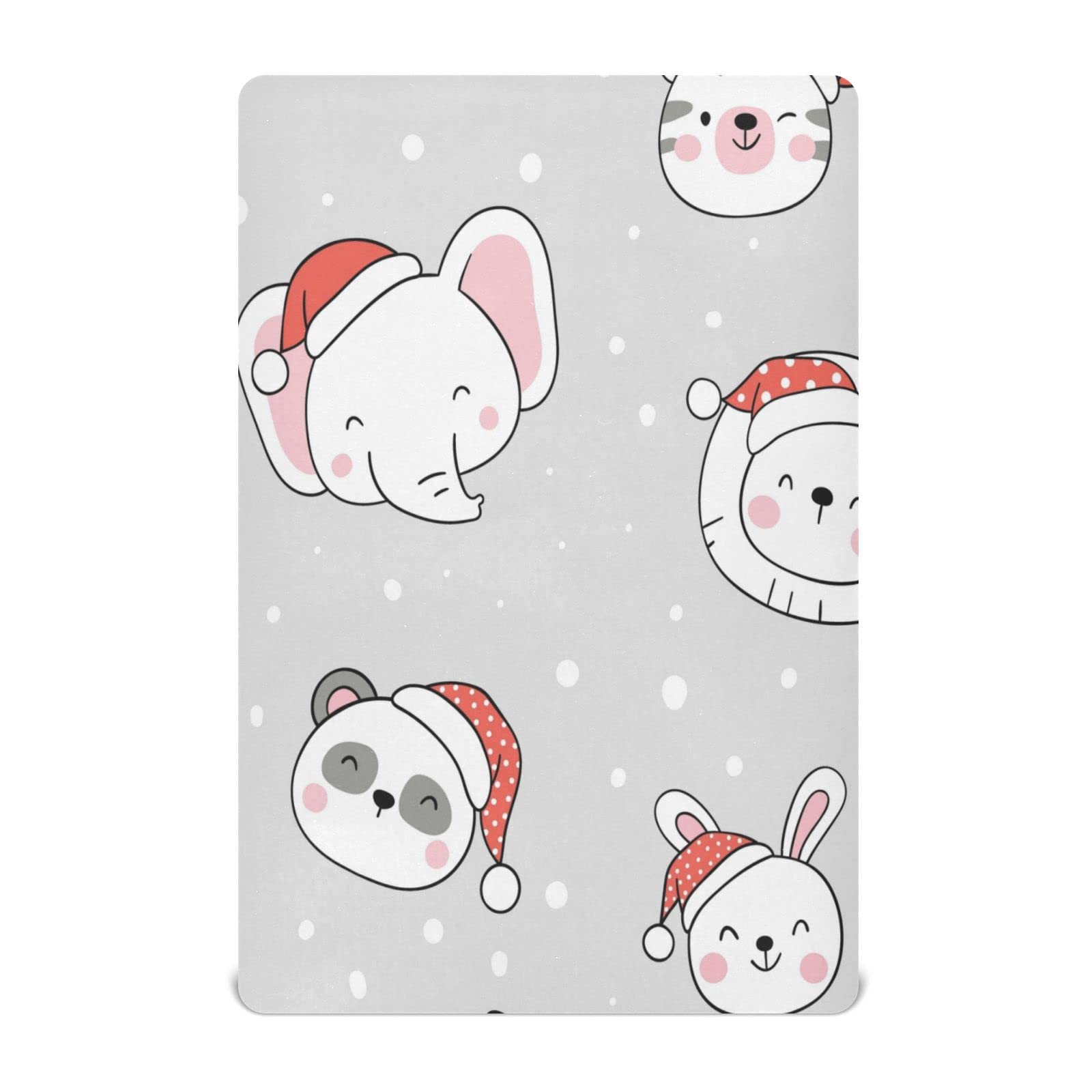 JUMBEAR Cute Elephant Panda Baby Cot Bed Fitted Sheets 99×68cm,Soft and Breathable Baby Fitted Crib Sheets for Boys and Girls Soft,Travel Cot Sheets
