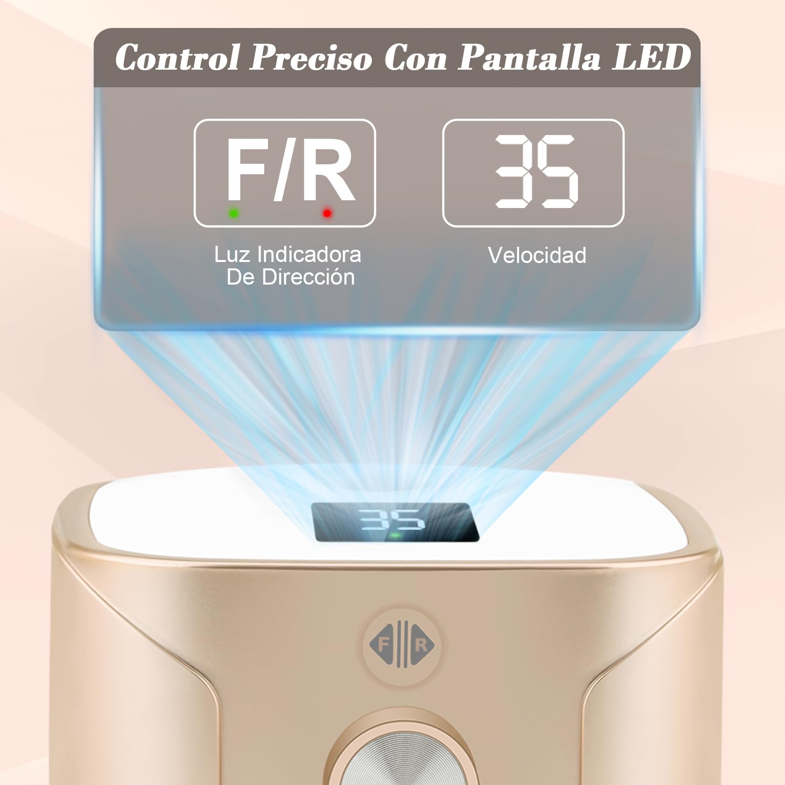 Kredioo Torno para Uñas Profesional 35000 RPM, Pulidor Uñas, Lima Electrica, Nail Drill, Set Manicura y Pedicura Electrico, Kit 11 Fresas Brocas, LED Tátil, Quitar Acrílico Gel/Esmalte/Callos, Oro