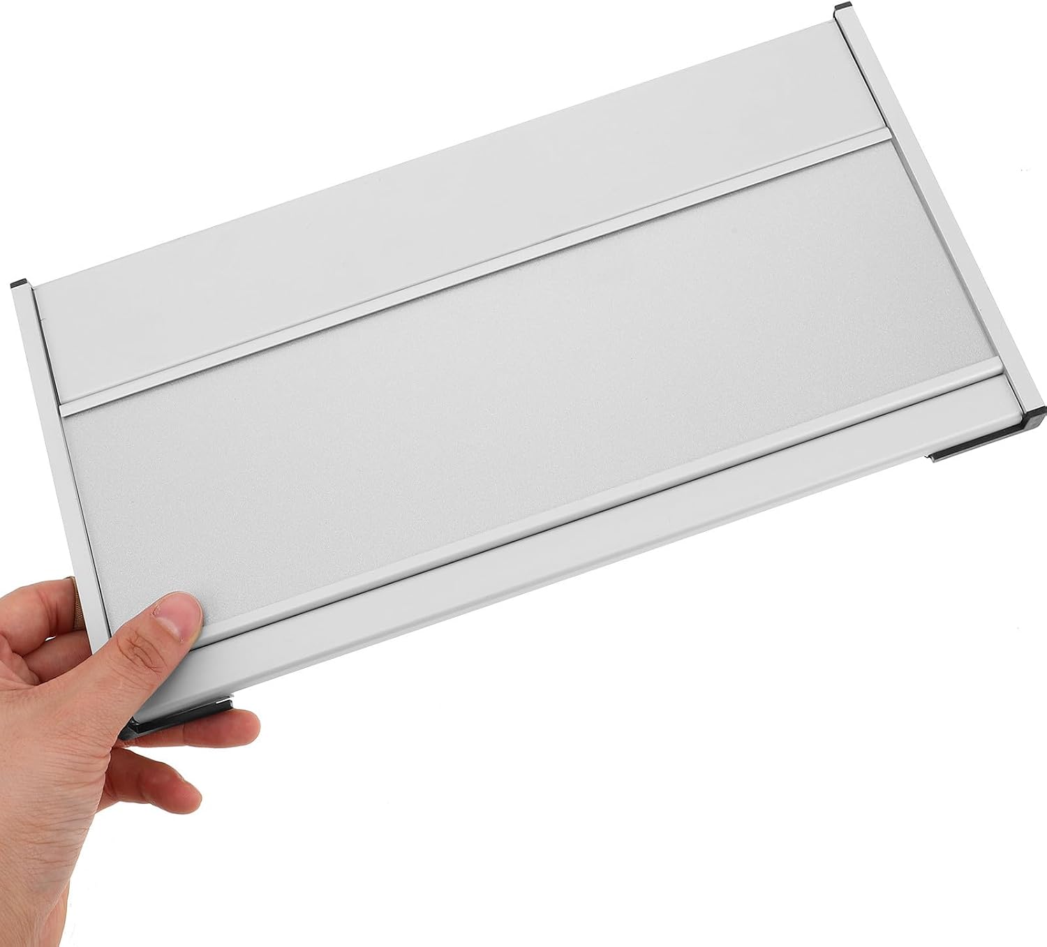 Aluminum Alloy Replaceable Door Sign Holder for Office Cubicles and Apartments Slot-open Design for Easy Content Updates
