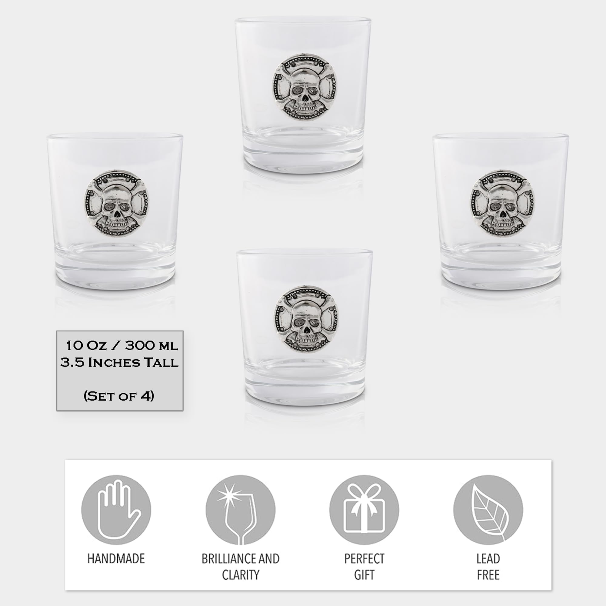 TNSLAND 4 Verres Tête De Mort - Gobelets à Liqueur Amusants Pour Tequila Et Whiskey