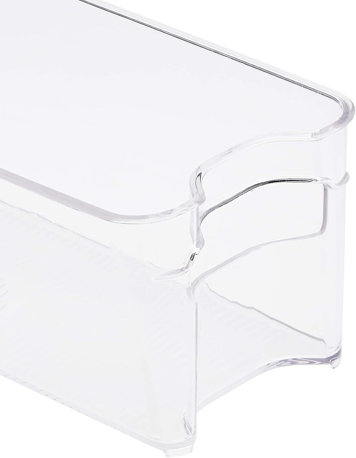 Amazon Basics Plastic Fridge Storage Bin - Narrow (2-Pack)