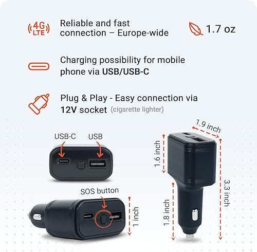 Miniatura 6 de PAJ GPS Rastreador GPS USB 4G - Mini rastreador de vehículos para automóviles y camiones - Conexión directa de 12 V a través del puerto