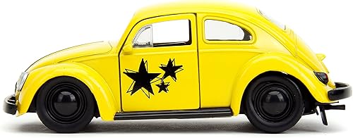 Miniatura 6 de Punch Buggy 1:32 Escala 1:32 Volkswagen Beetle 1959 - Auto fundido a presión con mini guantes (amarillo), juguetes para niños y adultos