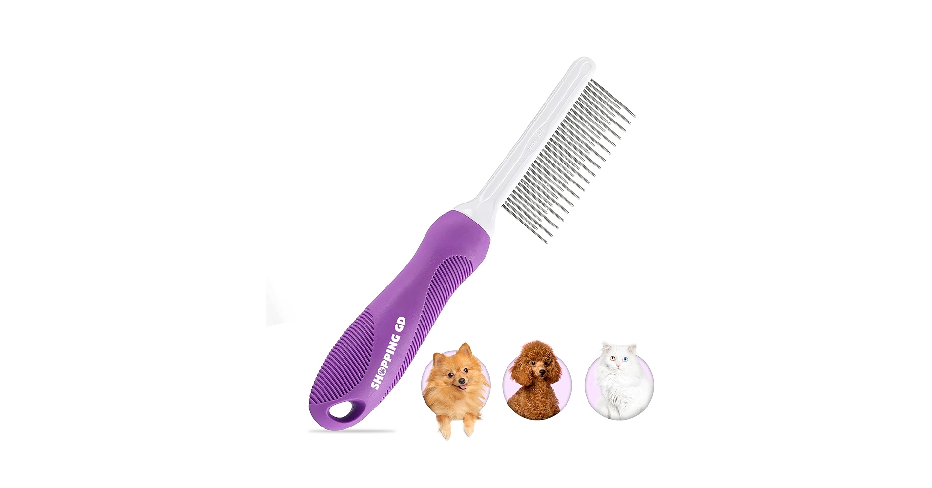 Brush for Long Hair Cats and Dogs with Knots: Comb that Detangles with its Fine Stainless Steel Teeth for Easy Grooming, Knot Removal, and Silky Smooth Coats