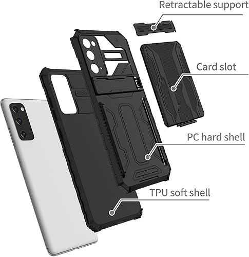 Miniatura 7 de Asuwish Funda de teléfono para Samsung Galaxy S20 FE Gaxaly S 20 FE 5G UW 6.5 pulgadas con protector de pantalla de vidrio templado y soporte para