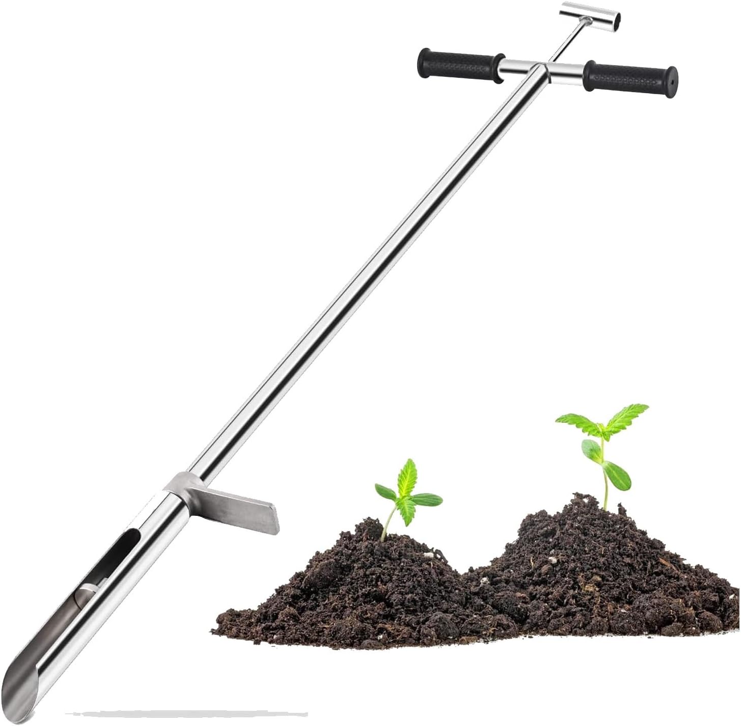 40" Stainless Steel Soil Sampler Probe - Soil Test Kit for Agriculture, Garden, and Farm - 38mm (1.5in) Diameter Soil Sampling Tool for Plant Care