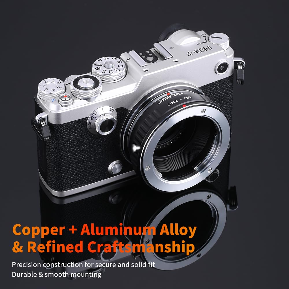 K&F CONCEPT MD - M4/3 Objektiv Mount Adapter Ring für Minolta MD Mount Objektiv auf Micro 4 3 Kamera Adapterringe Kamera Zubehör MD-M4/3
