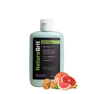 NatureGrit Heavy Duty Hand Cleaner for Mechanics, Grapefruit Scent, 4 oz Industrial Hand Cleaner with Walnut Shell Scrub, Mechanic Hand Cleaner for Grease, Oil & Dirt