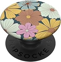 Vista 1 de PopSockets PopSockets de estilo vintage de los años 60 y 70 estético amarillo topo PopSockets intercambiables PopGrip