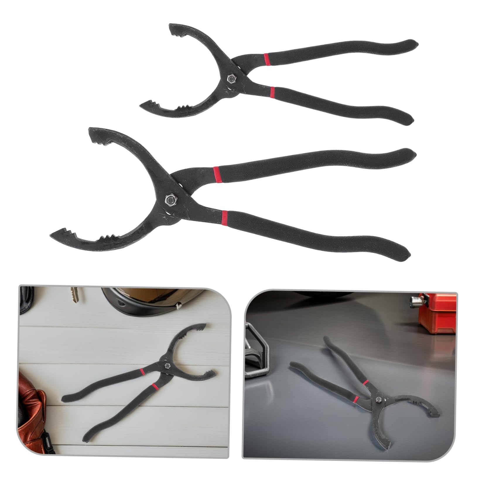 Cabilock 2piezas Llave para Filtro de Aceite y Alicates Resistentes para Vehículos Suv y Camiones Herramienta para Extraer Filtros de Aceite Taller