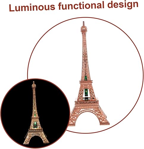 Miniatura 7 de Torre Eiffel sombrero de oficina escritorio luz Francia modelo arquitectónico decoración del hogar torre estatua retro lámpara iluminada torre
