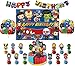 whdiduo Superhelden Geburtstagsdeko Superhero Luftballons Alles Gute Zum Geburtstag Banner Geburtstags Hintergrund Kuchendekoration für Kindergeburtstag Partyzubehör