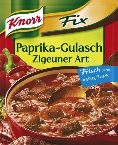 Knorr Fix Gulasch with Bellpeppers (Paprika-Gulsch Zigeuner Art) 3 Bags by Knorr