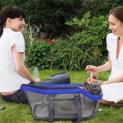 Transporttasche Haustier Tragetasche Klein Hund Haustiertragetasche Mesh Hundetragetasche Atmungsaktiv Hundetasche mit Boden Hundetrage Verstellbar Katzentragetasche Kleintiertasche Welpen Katze