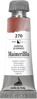 MaimeriBlu 12ml Single-Pigment Watercolor Paint - Dragons Blood PBr25 Professional Watercolor Paint - Lightfast and Transparent Watercolor Paint Tube for Artists