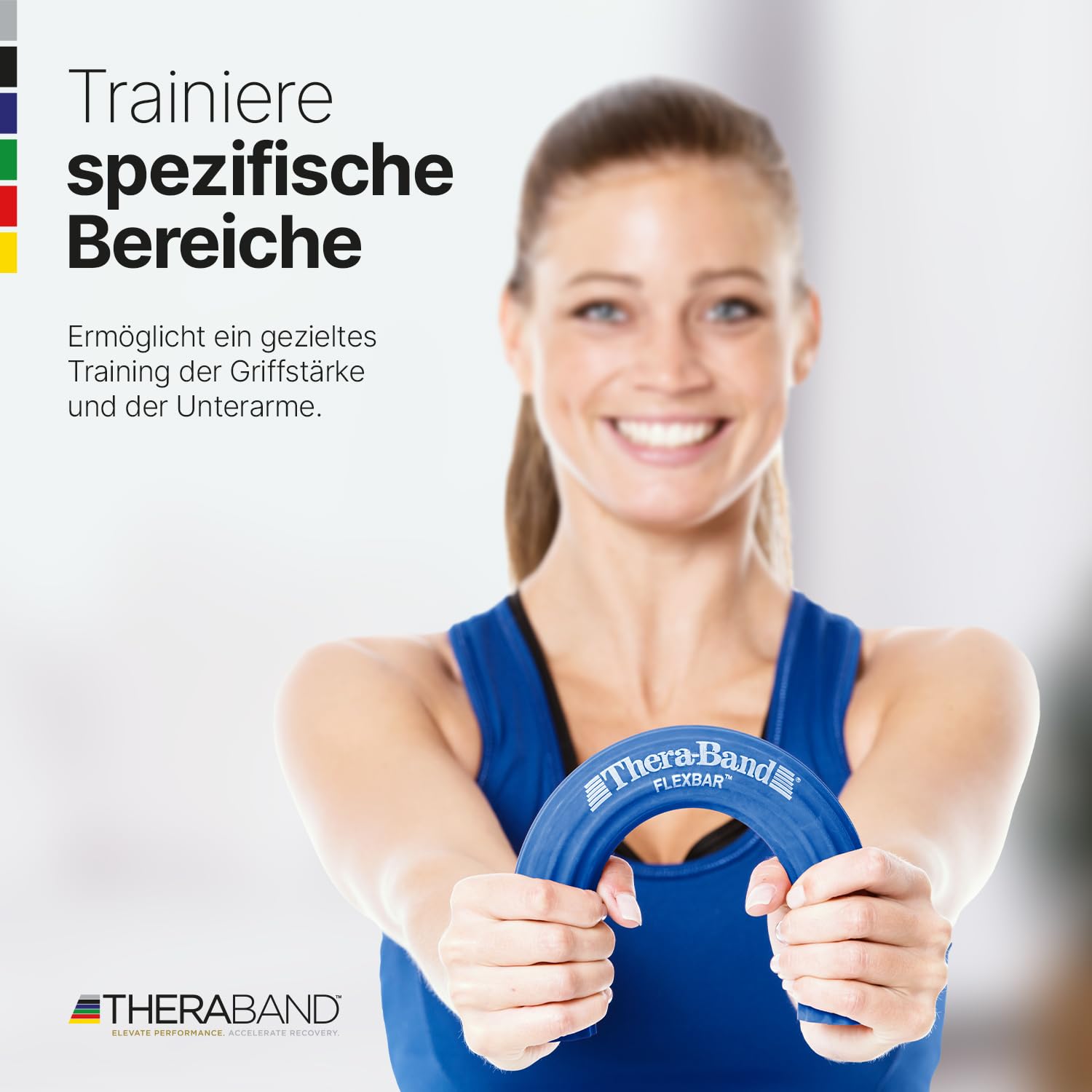 THERABAND FlexBar Resistance Bar – ulga w bólu łokcia tenisisty i łokcia golfisty – wytrzymały drążek elastyczny o długości 30 cm zapewnia wytrzymałość i przyczepność – przenośny i łatwy w użyciu