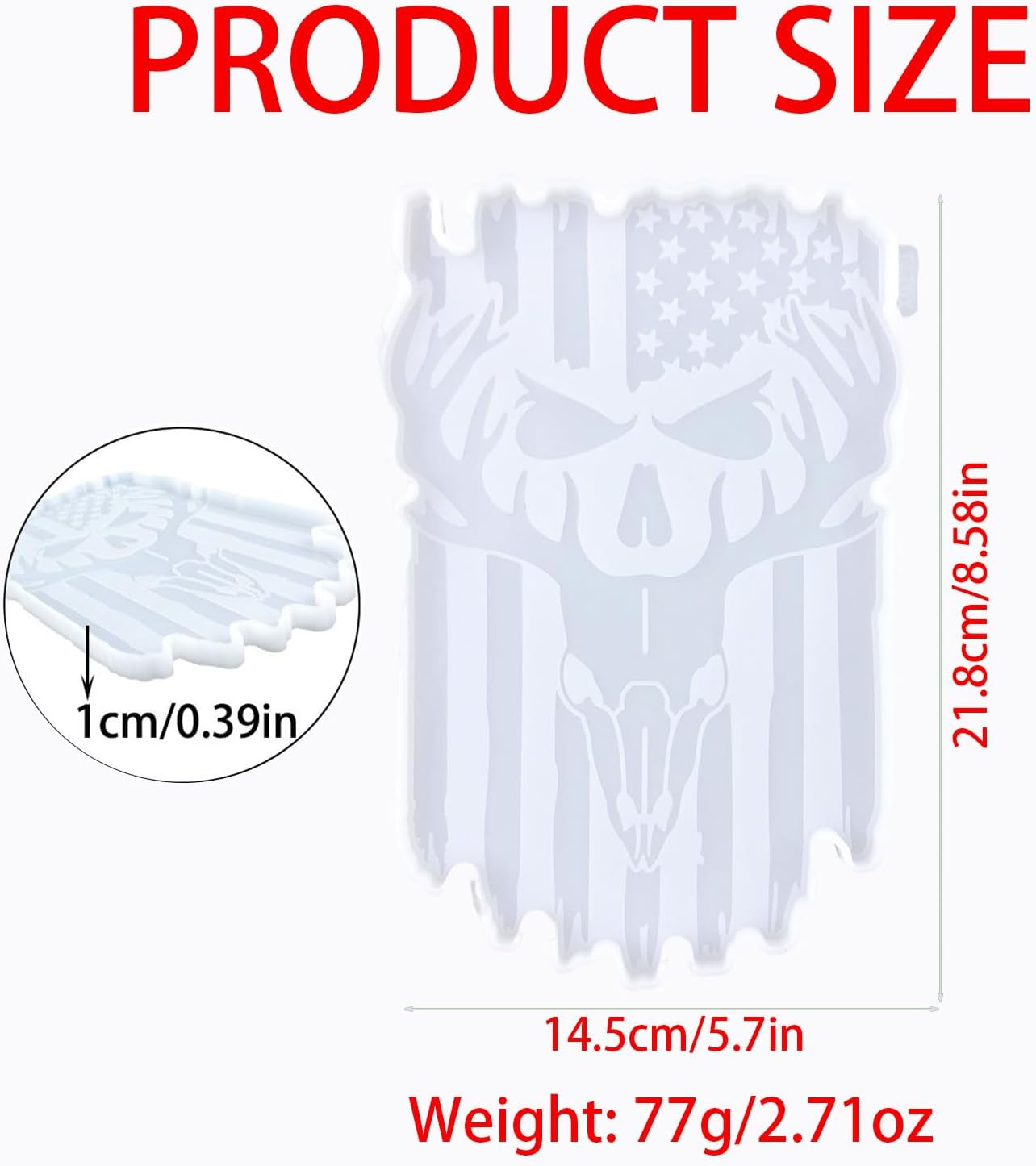 American Flag Epoxy Resin Mold Deer Elk Skull Mold Patriotic Epoxy Molds Wall Hanging Silicone Mold DIY Wall Art Crafts Home Decor
