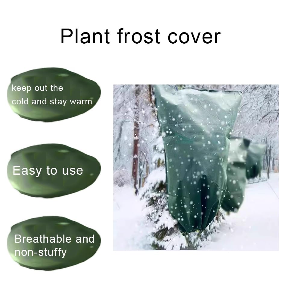 Genérico Cubierta Protectora Invernal Impermeable para Plantas, Antihelada para Macetas, Arbustos y Matas, 1x1.5m