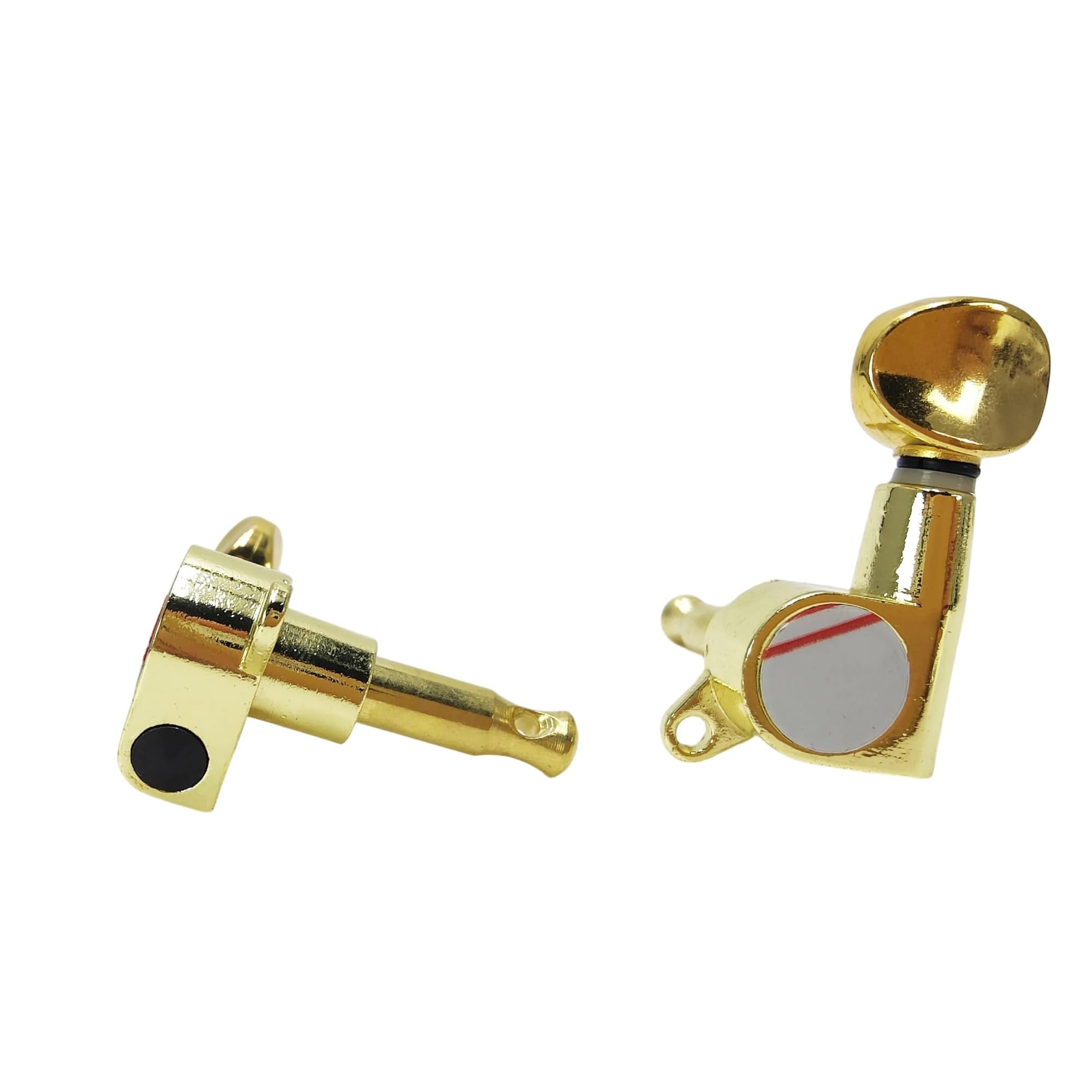 Gitarren stimmwirbel 6 Stücke Elektrische Gitarre String Pegs Locking Tuning Tuner Mechaniken Knöpfe 3L3R Einfach Zu Installieren(Gold)
