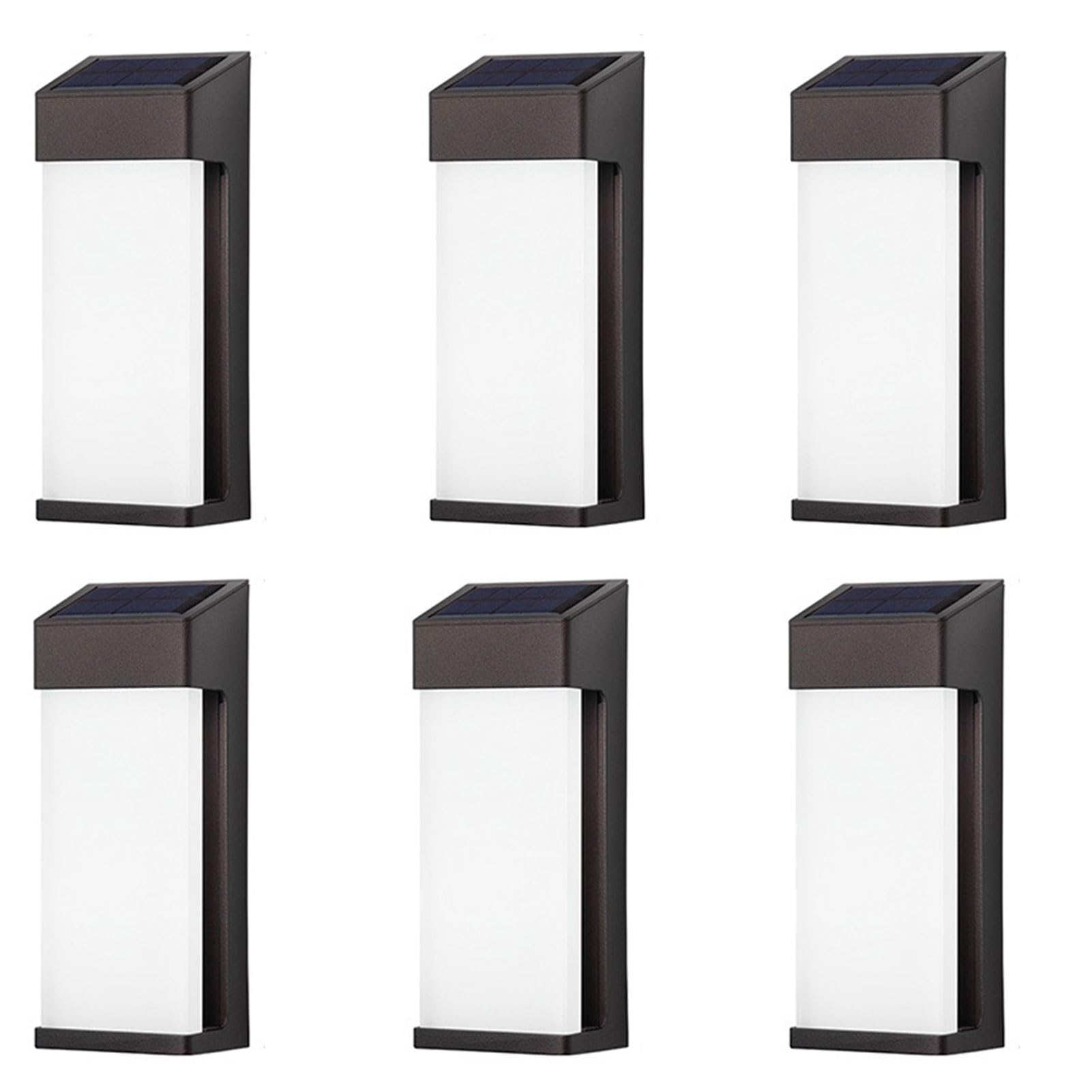 Applique murale solaire LED extérieure en verre et ABS étanche pour jardin et patio
