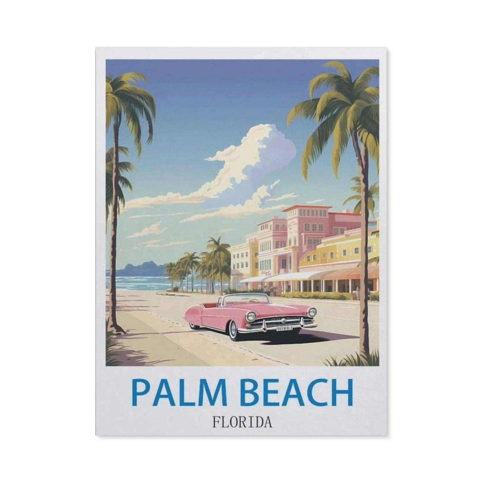 BEAYODKP 5D Diamond Painting Kits，Palm Beach Florida（40x50cm）