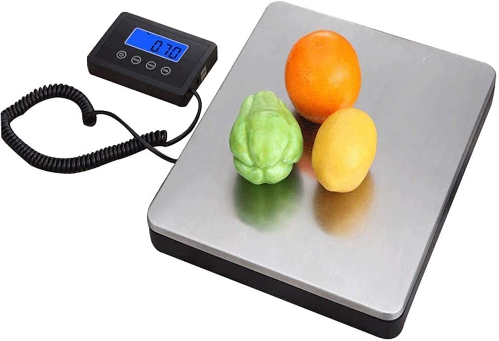 Bilancia Multifunzione,[Ultimo 2021] Bilancia Elettronica Digitale Argento Ad Alta Precisione 180Kg/50G Bilancia Frutta Piattaforma in Acciaio Inox per Negozio Bilancia da Cucina