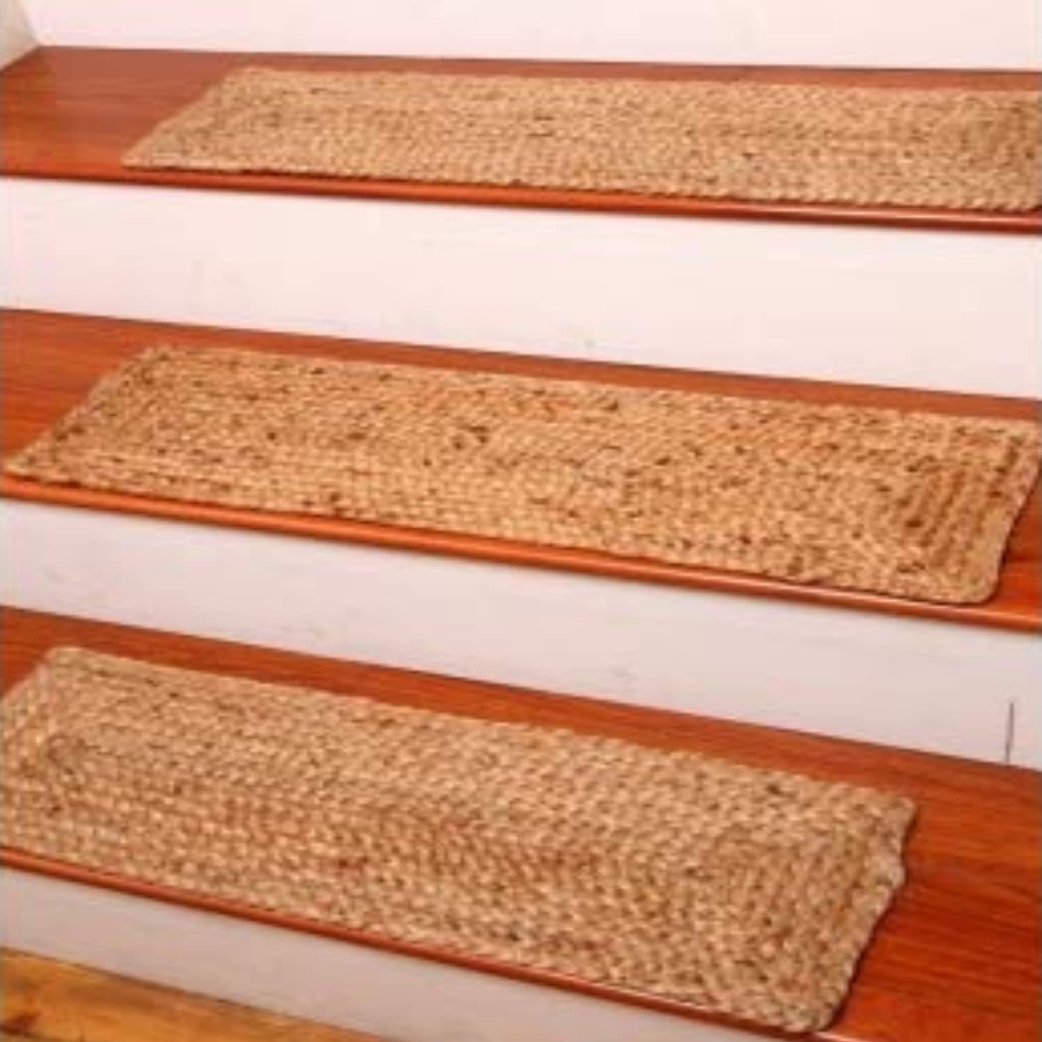 imsid Natural Braided Jute Stair Tread Mat Household Carpet Staircase
