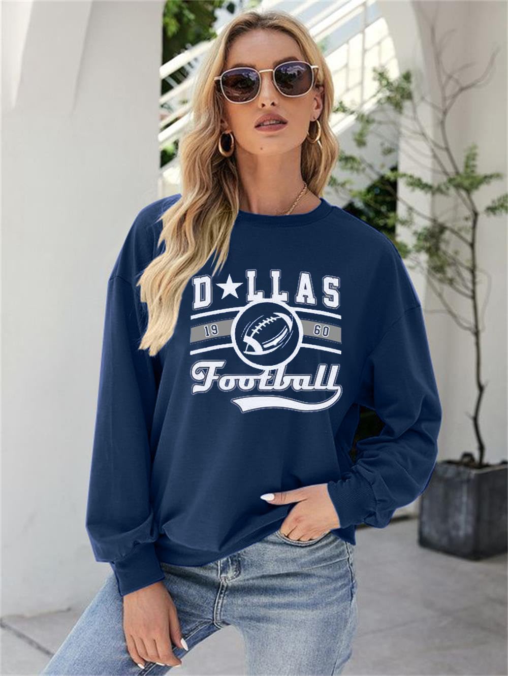 JINTING Football Game Day Sweatshirt Women: Football Season Pullover Football Team Falll Shirts Graphic Long Sleeve Tops - Image 6