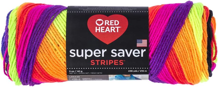 Super Saver Yarn, 5 ounces, Bright Stripe