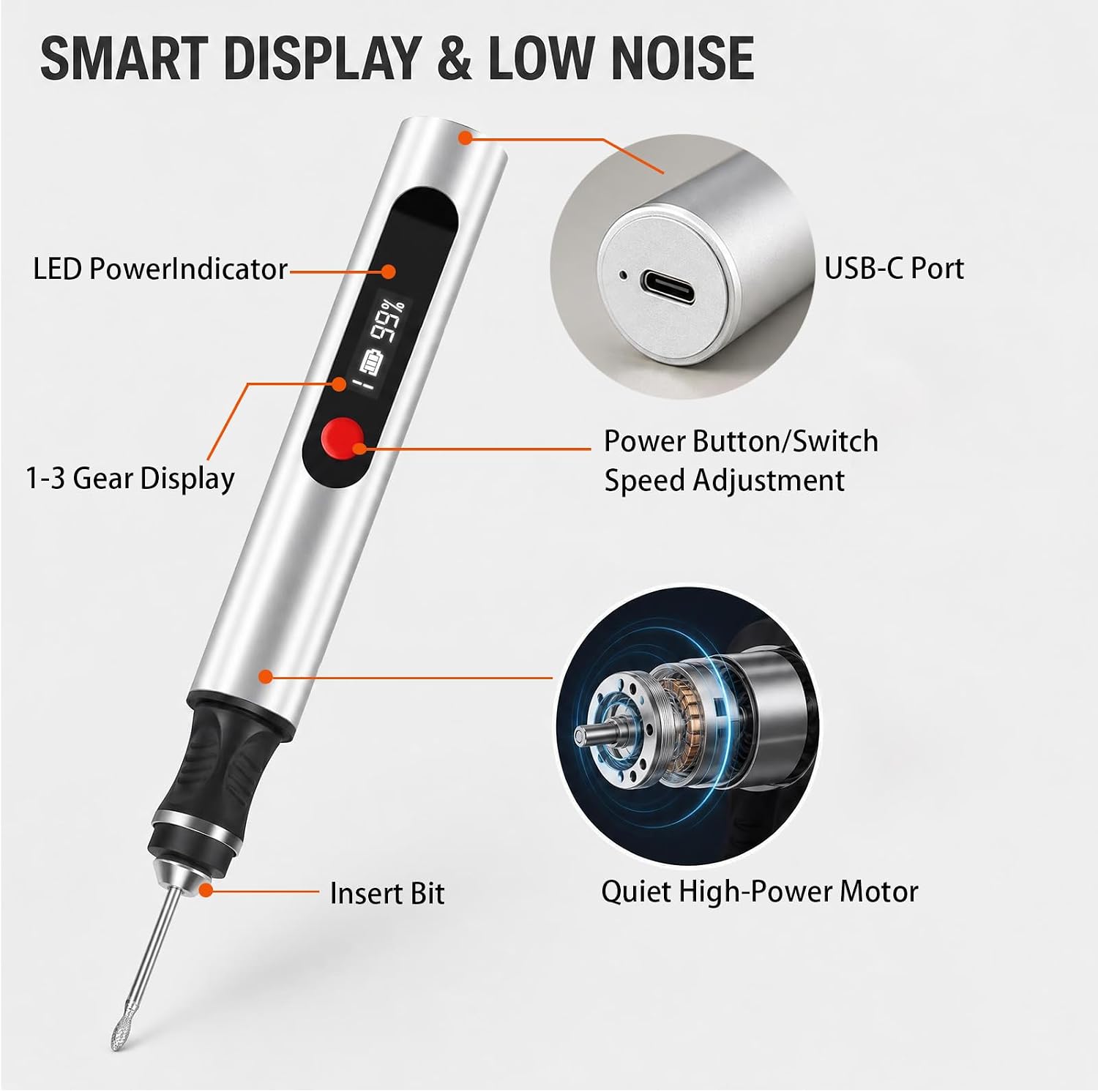 Engraving Pen, Cordless Carving Tool with 30 Bits