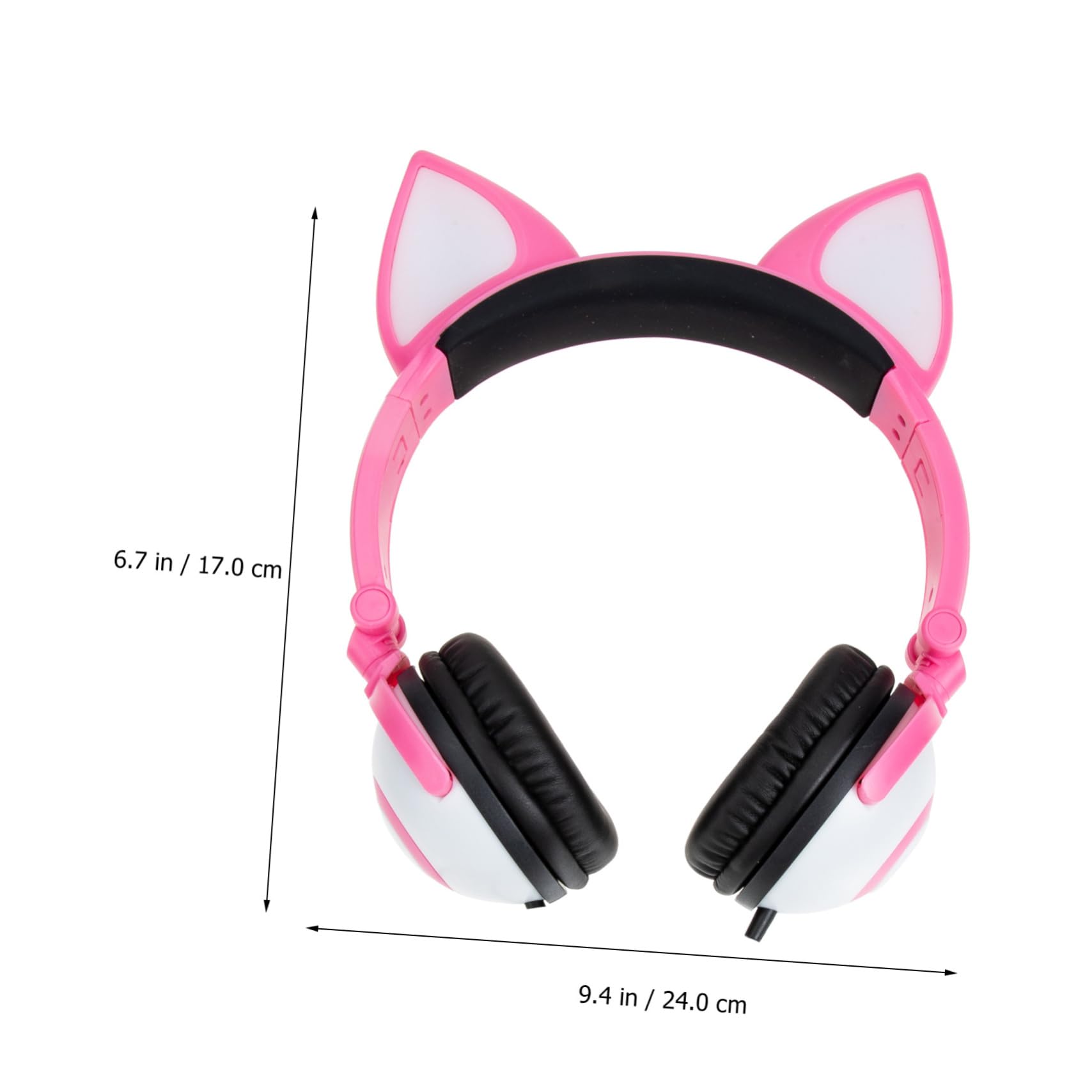 Cuffie Orecchie di Gatto Regolabili Cuffie per Cellulare Delicate e Confortevoli Compatte LED