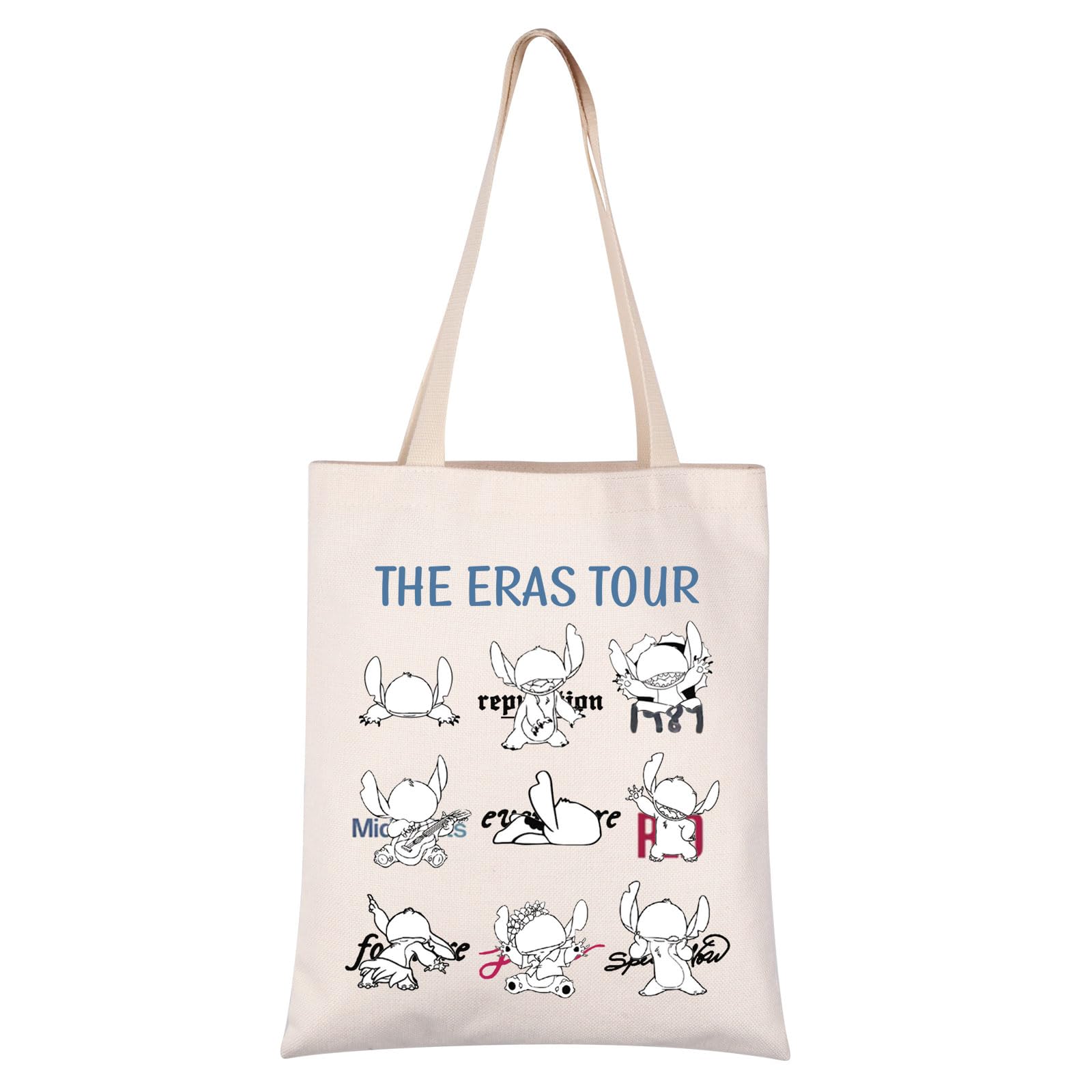 VAMSII Cartoon Lover Gift S The E T Tote Bag Gift For Women Singer Cartoon(E T S tote)